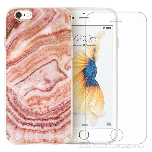 Marble Design Stone Soft Gel Rubber TPU Cover Case